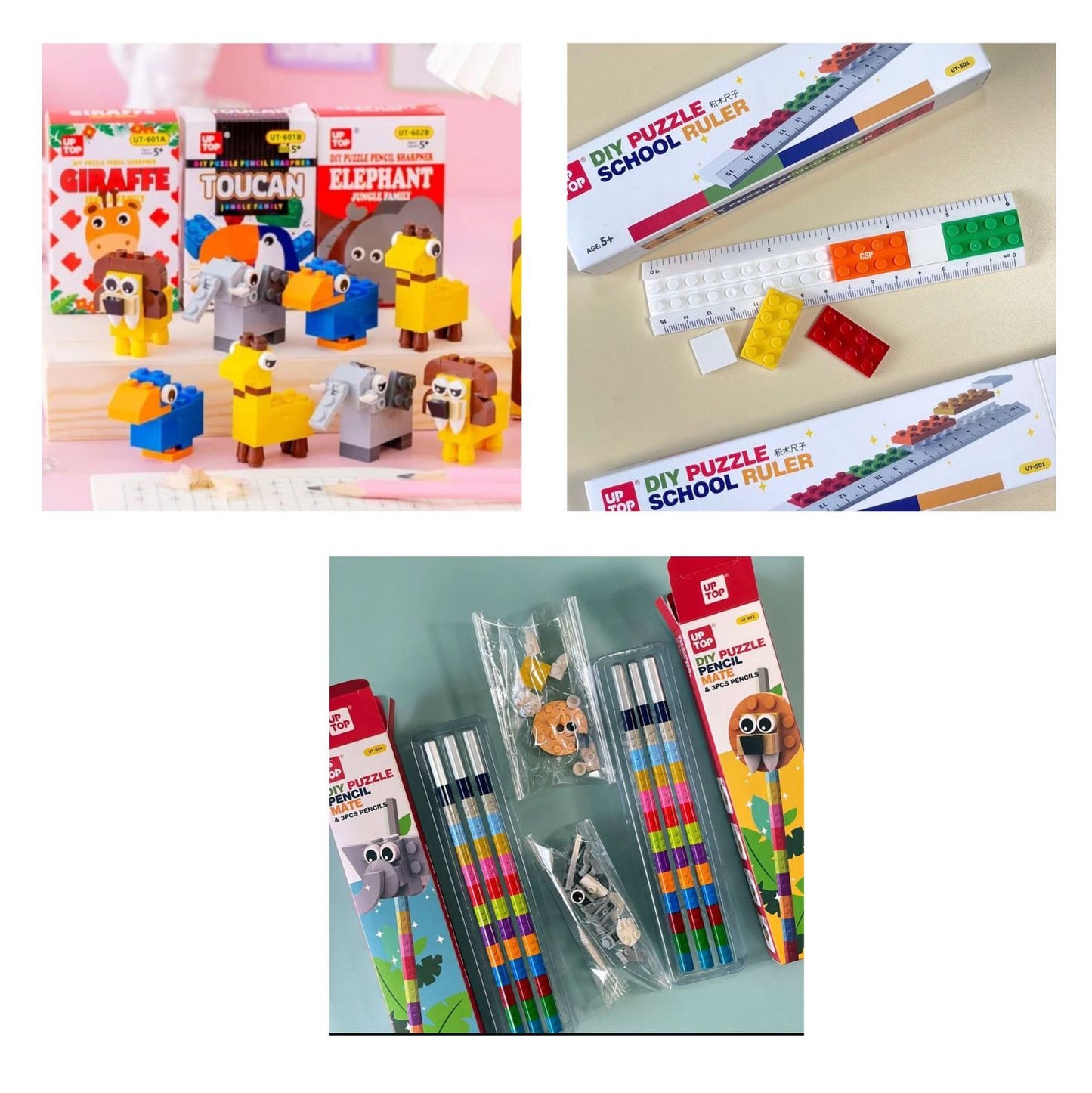 LEGO Combo - Pencil, Scale And Sharpener