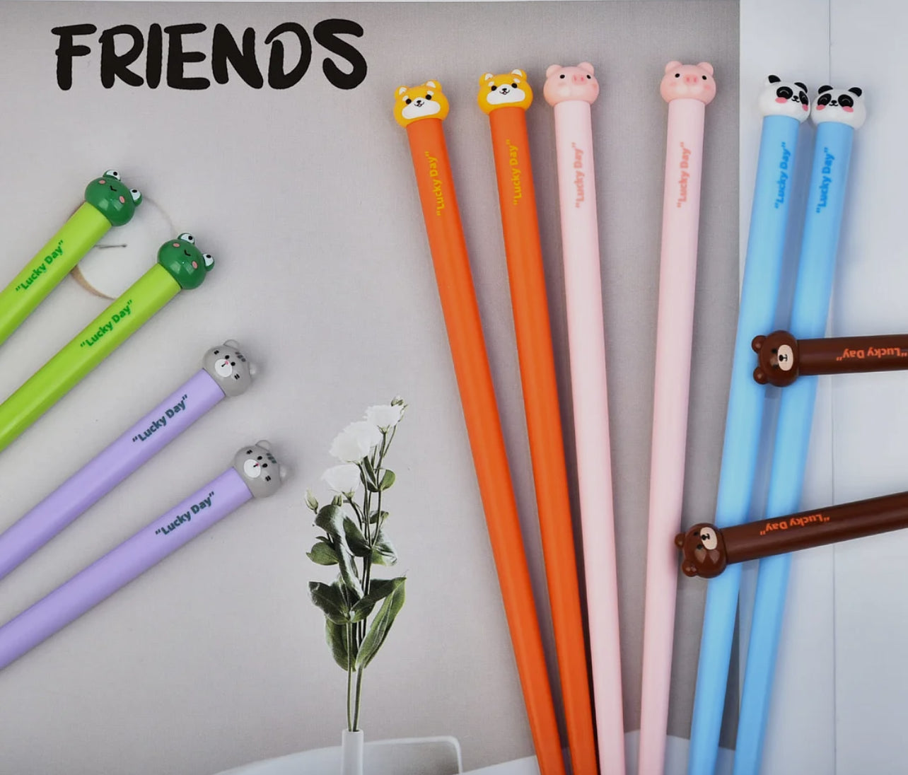 Animal Theme Chopsticks for Kids (Design may vary)