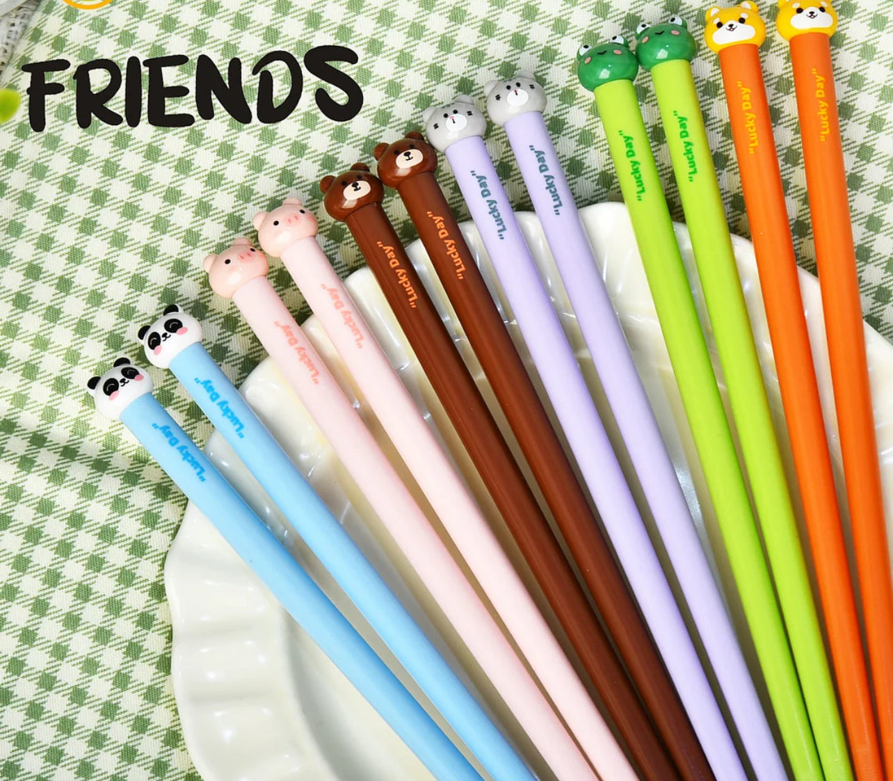 Animal Theme Chopsticks for Kids (Design may vary)