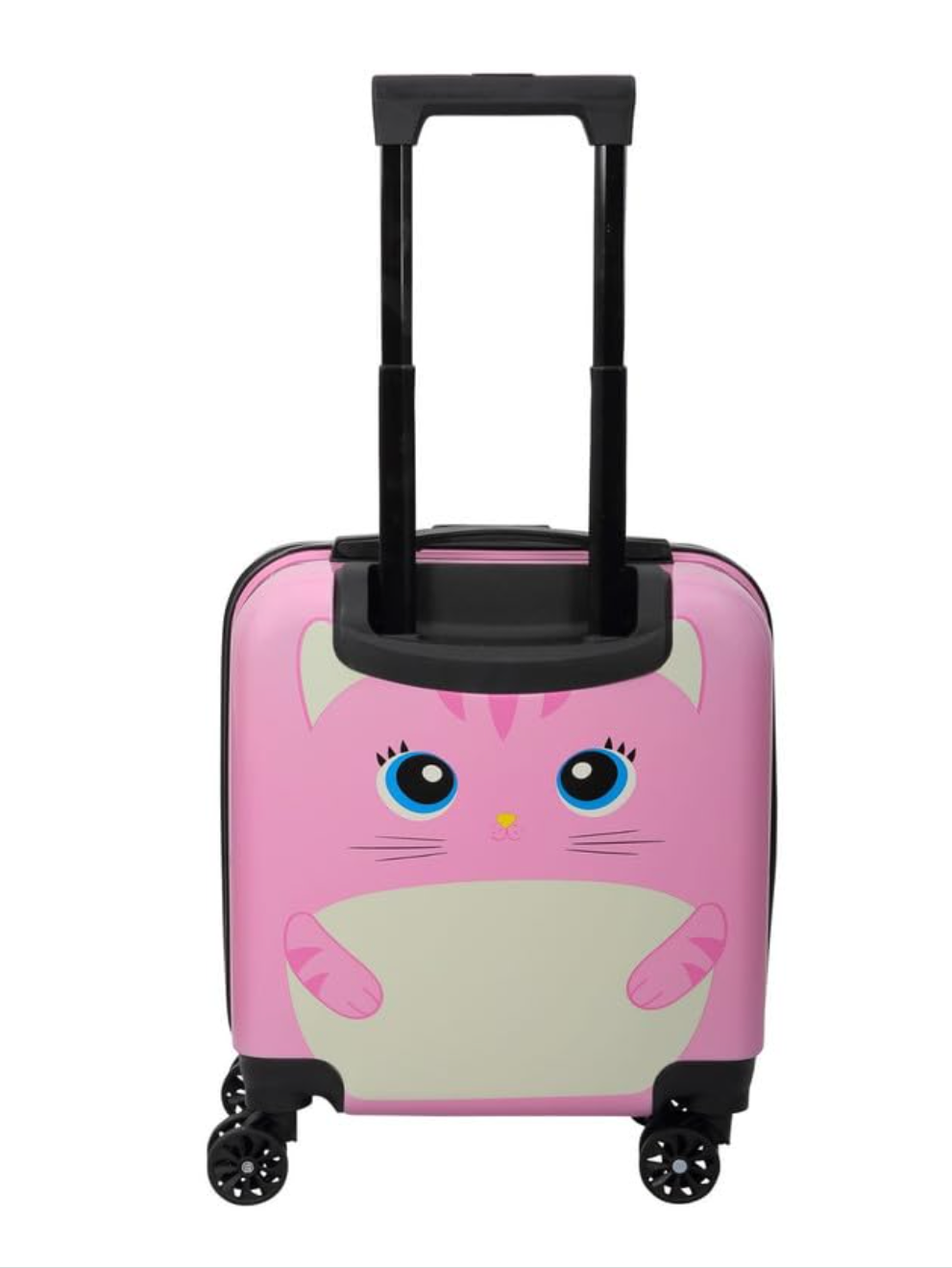 Kids Kitty Trolley Suitcase – Lightweight Hard Shell Cabin Luggage with Spinner Wheels