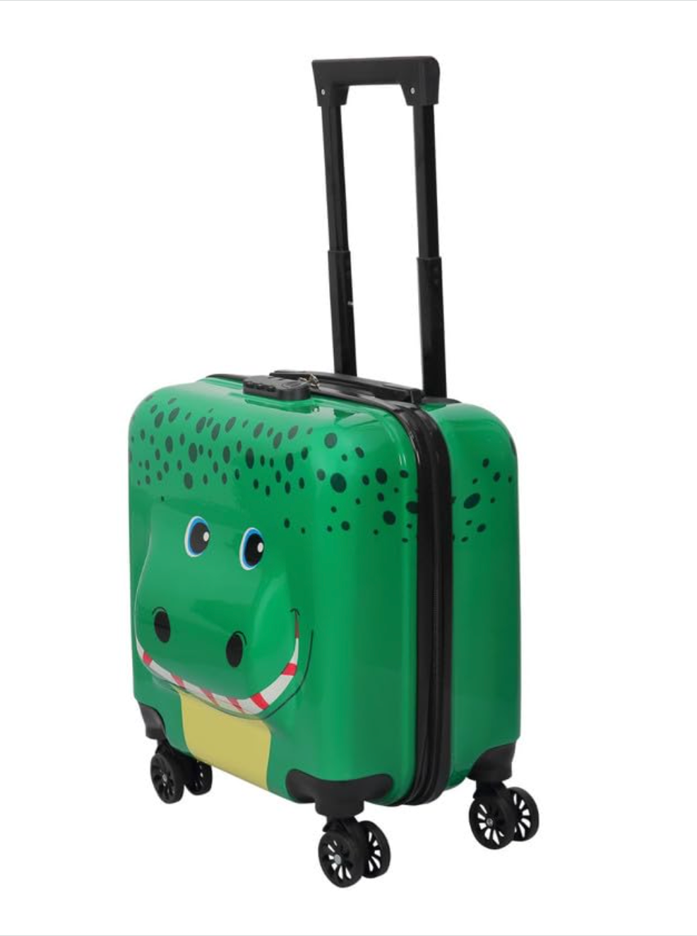 Kids Dinosaur Trolley Suitcase – Lightweight Hard Shell Cabin Luggage with Spinner Wheels