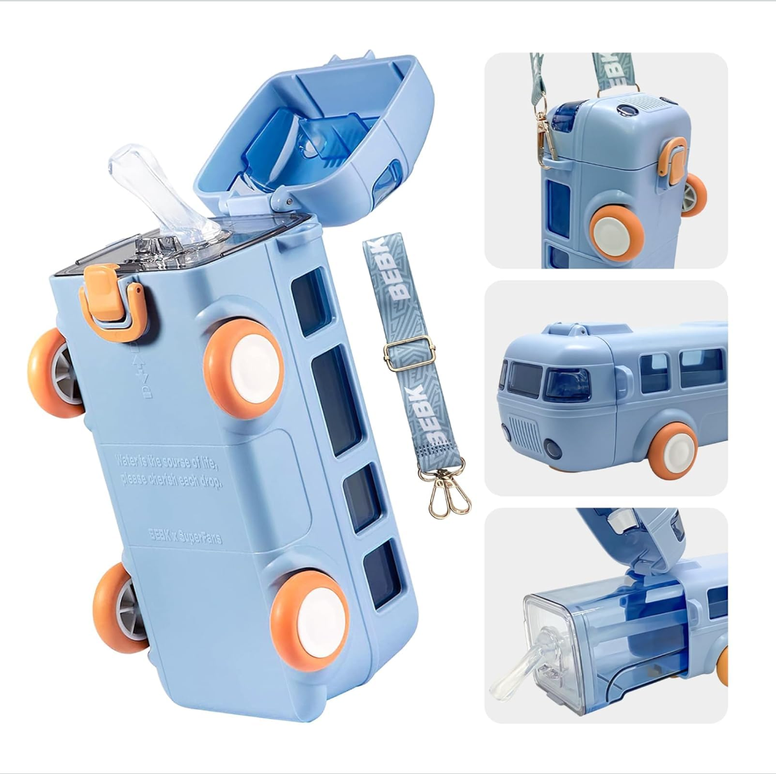 Bus Shaped Water Botlle (Color may vary)