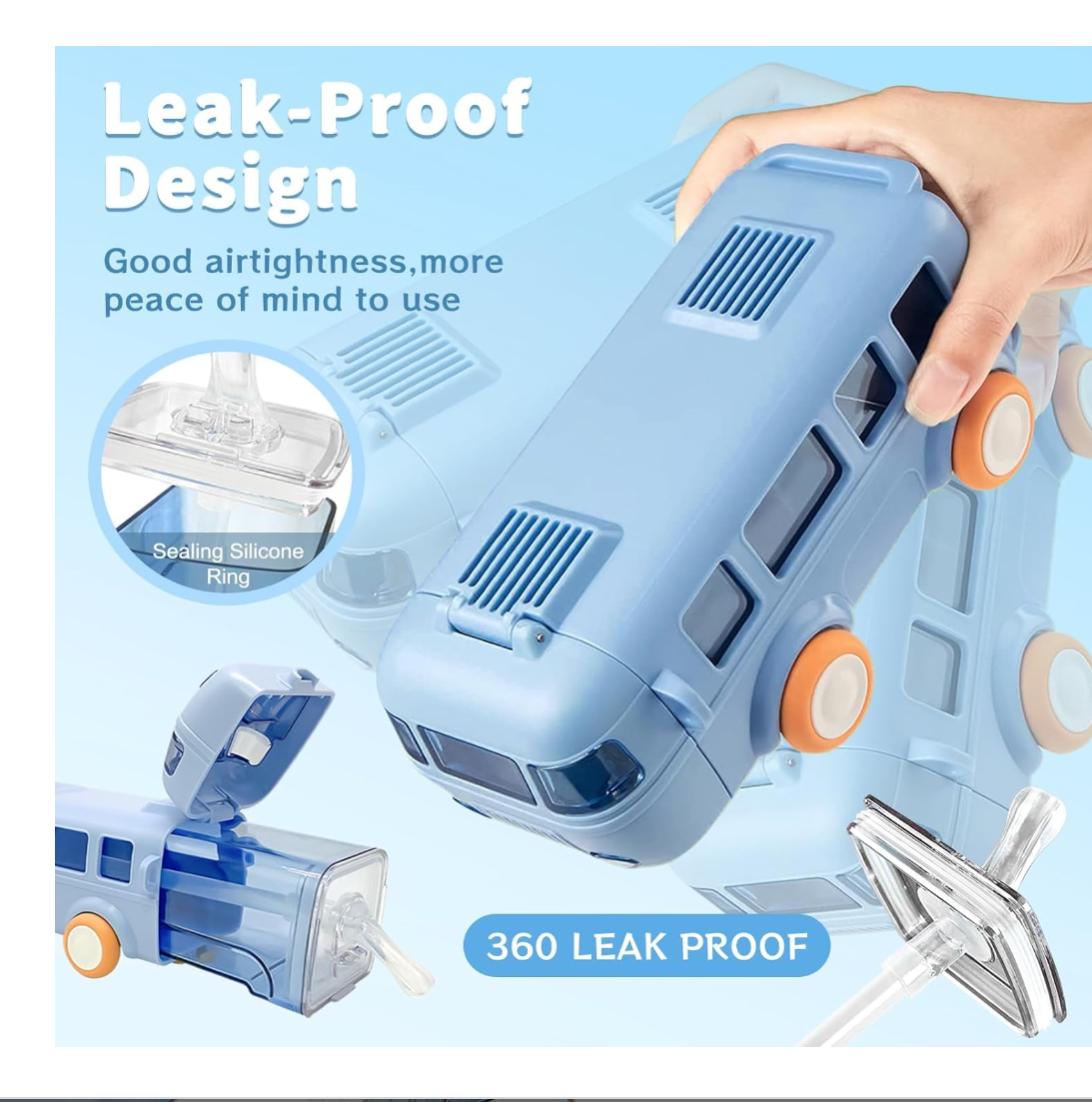 Bus Shaped Water Botlle (Color may vary)