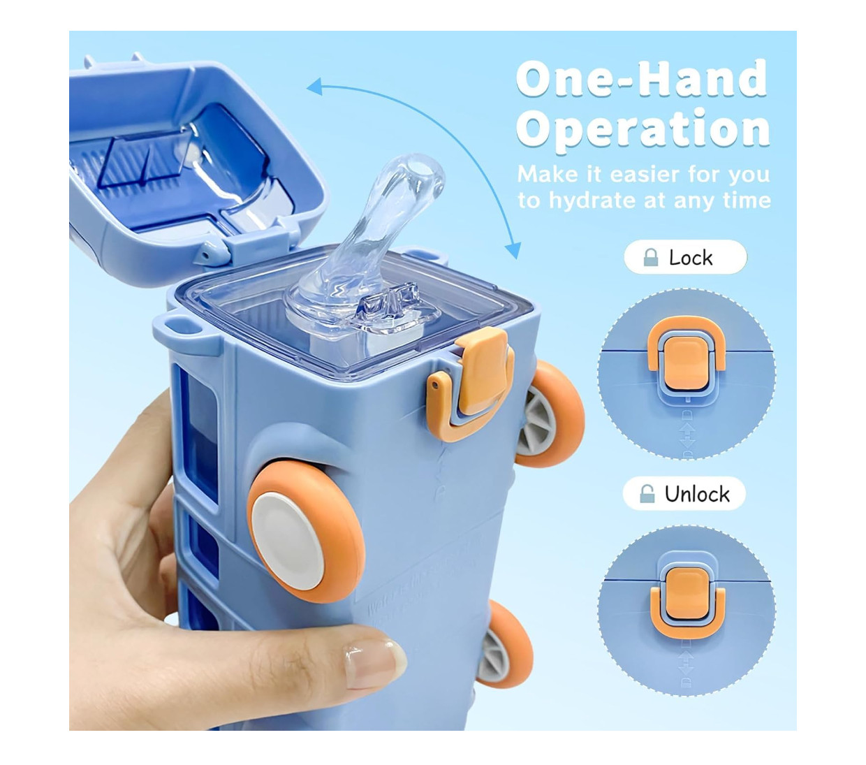 Bus Shaped Water Botlle (Color may vary)