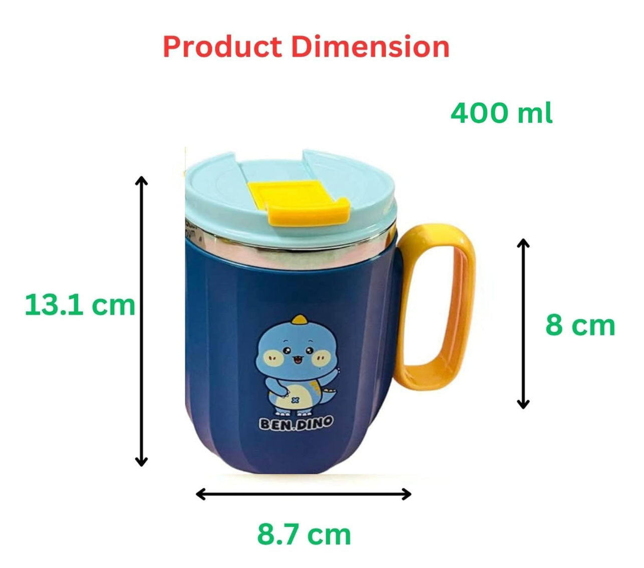 Dinosaur Insulated Mug With Lid