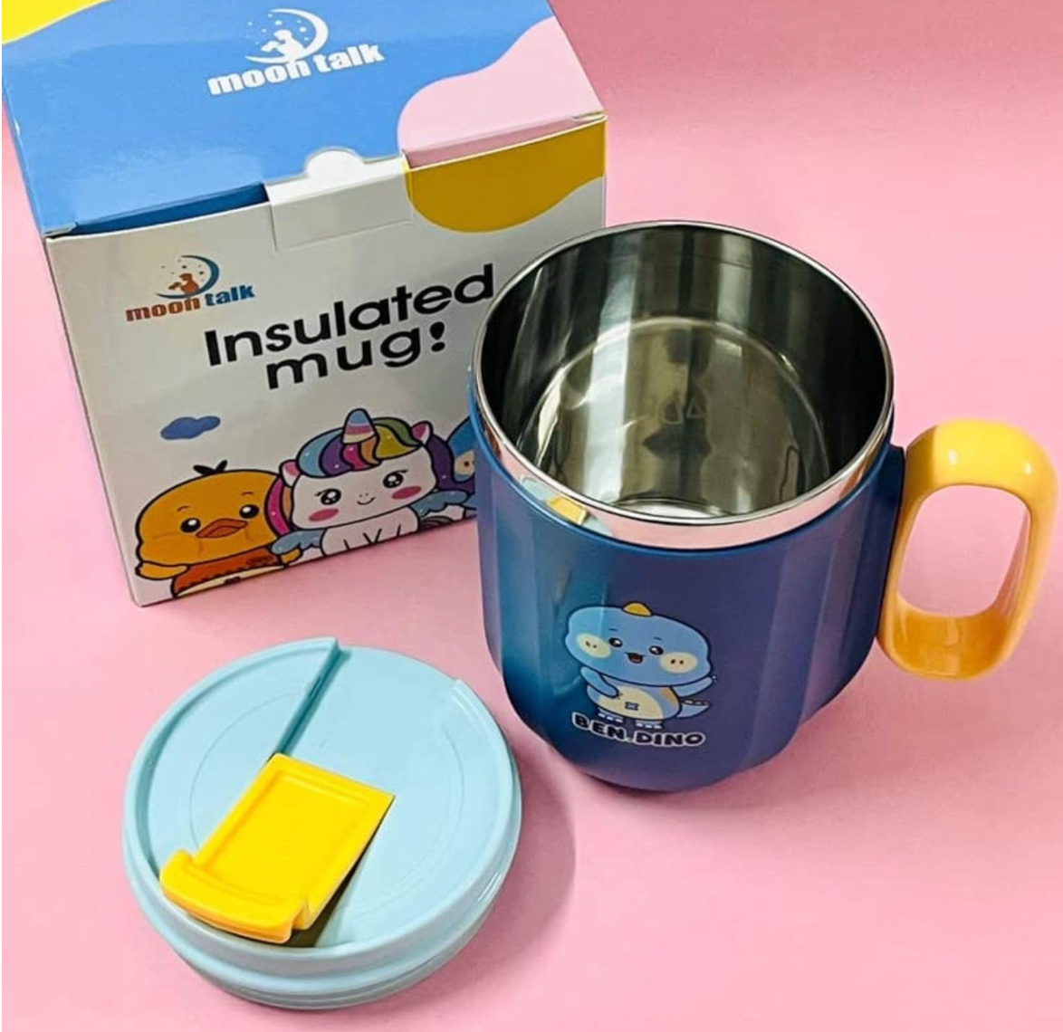 Dinosaur Insulated Mug With Lid