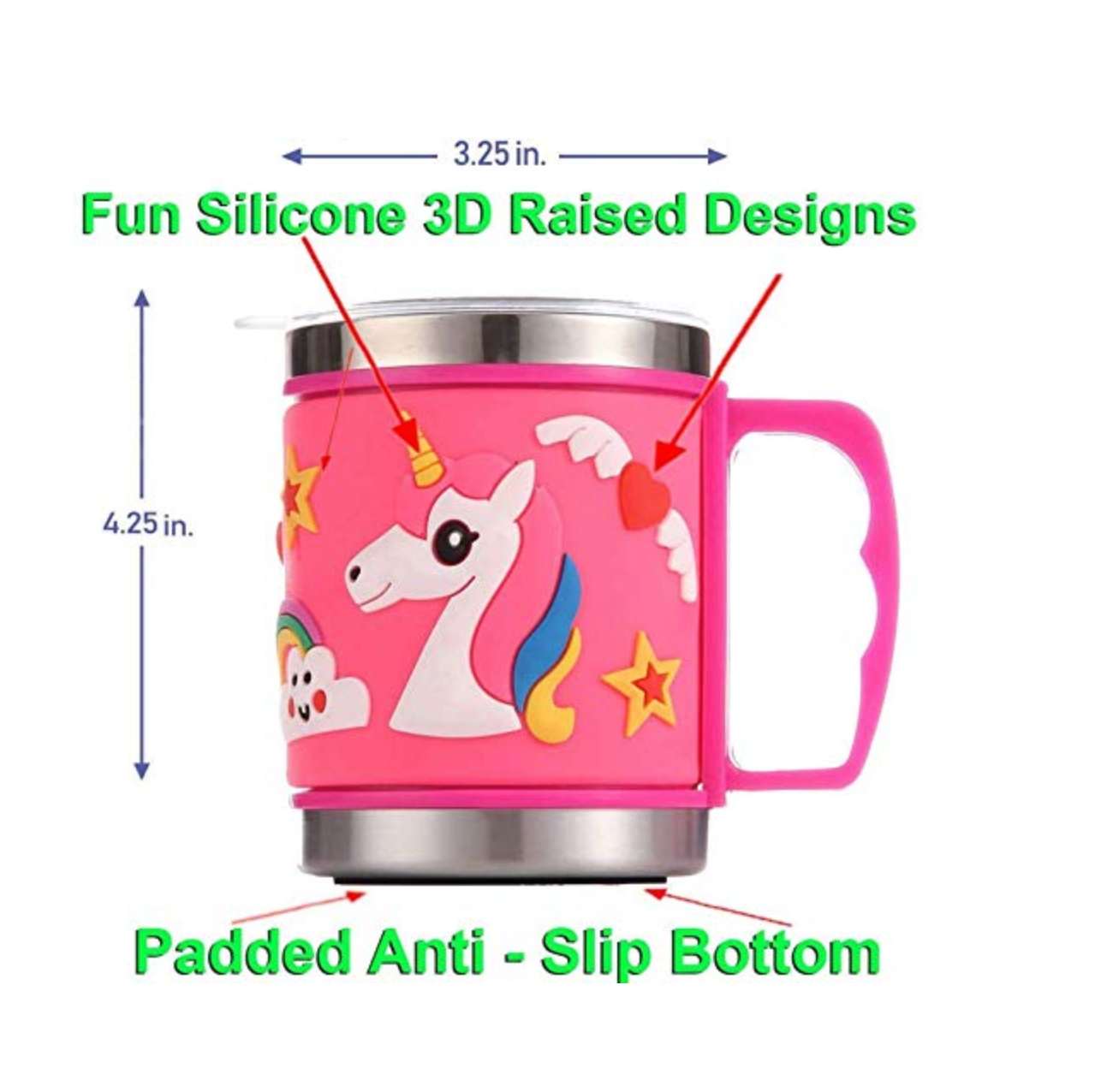 UnicornTheme Stainless Steel Mug With Lid