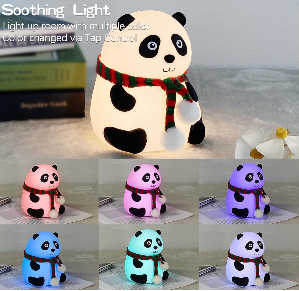 Panda Lamp With Multi-Color Modes