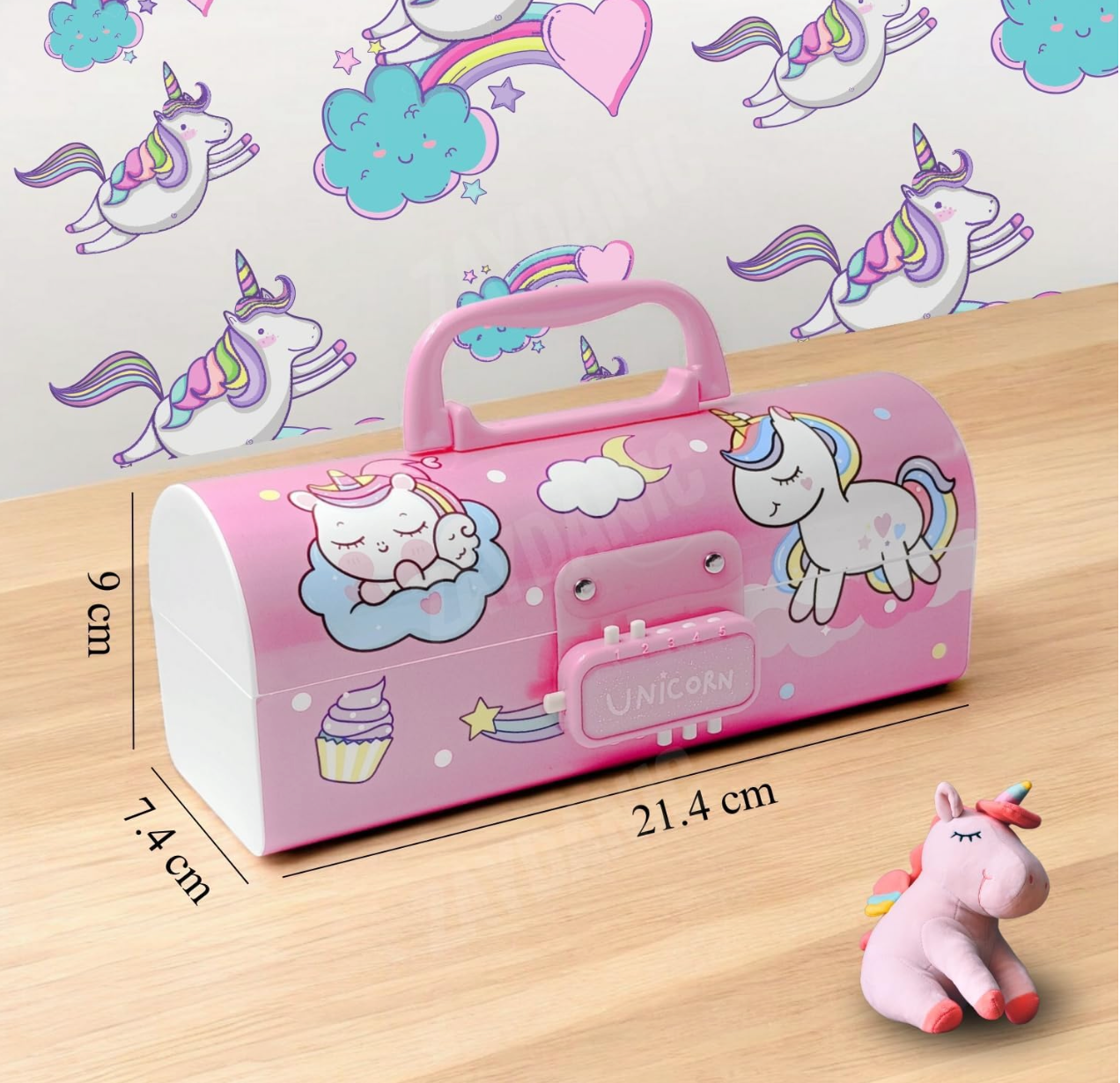 Unicorn Pencil Box With Lock