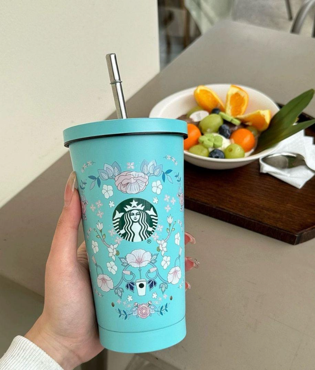 Stainless Steel Starbucks Sipper (Blue)