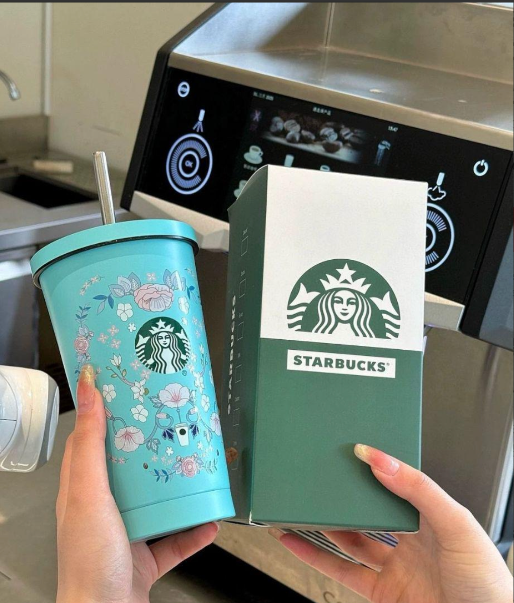 Stainless Steel Starbucks Sipper (Blue)