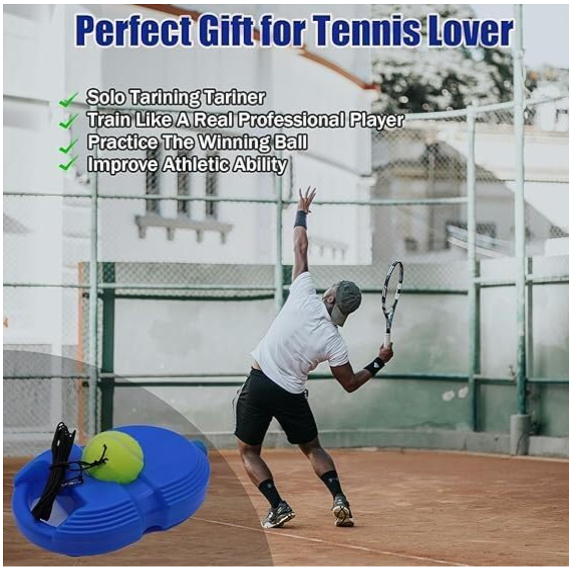 Tennis Trainer Rebound Ball Set (Colour may vary)