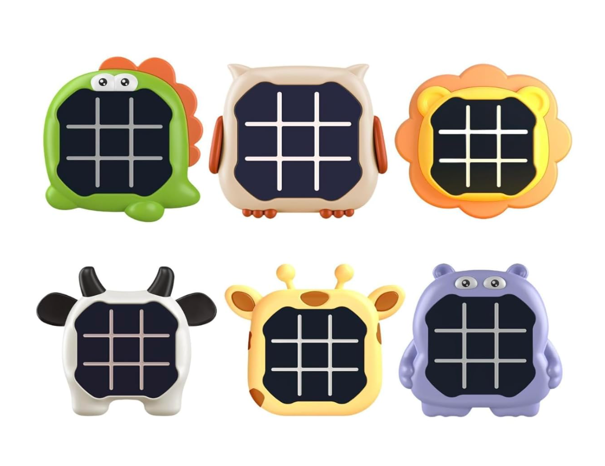 Animal-Themed 2-in-1 Tic Tac Toe and Memory Flash Game (Theme May Differ)
