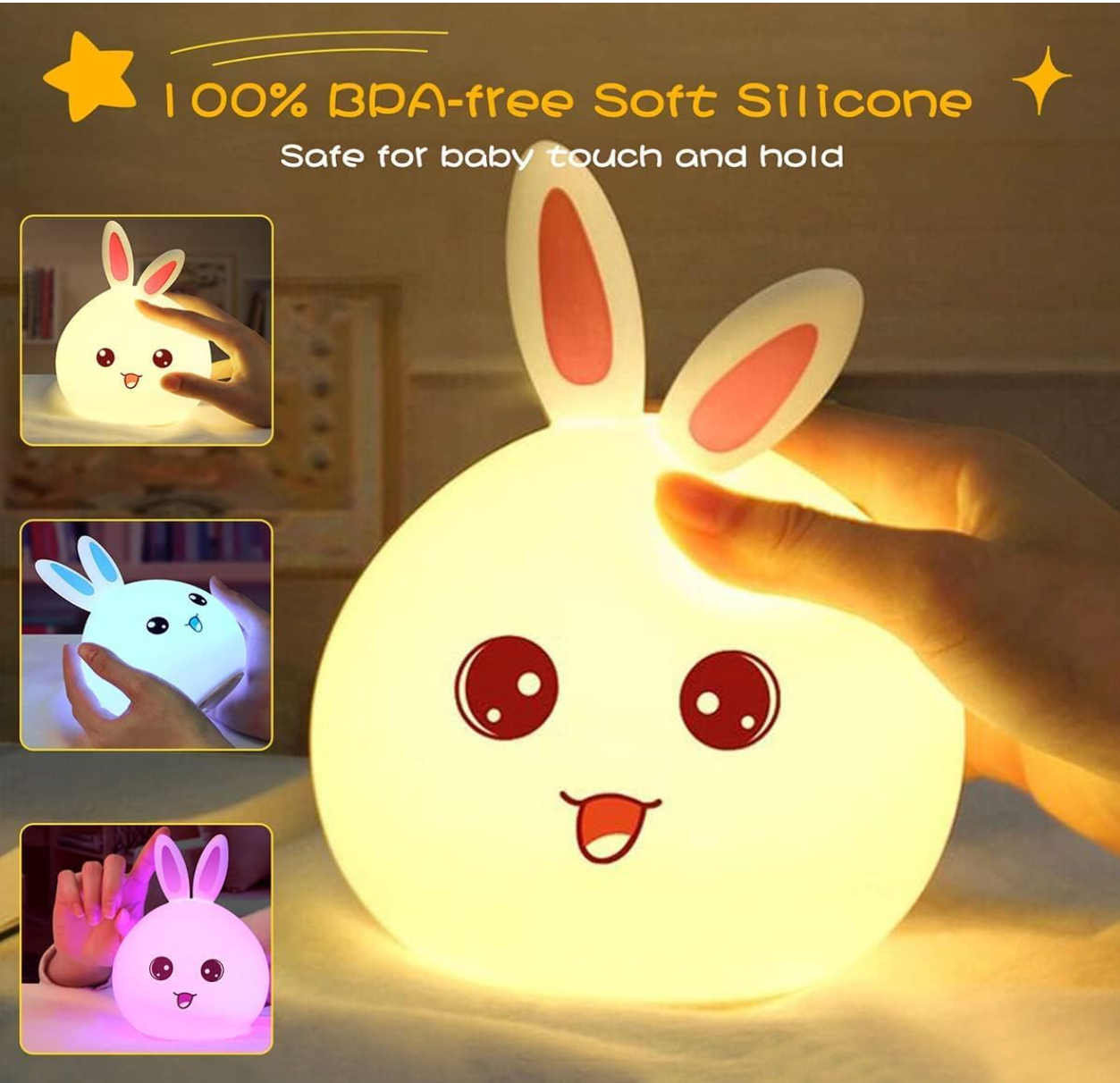 Rabbit Lamp With Multi-Color Modes