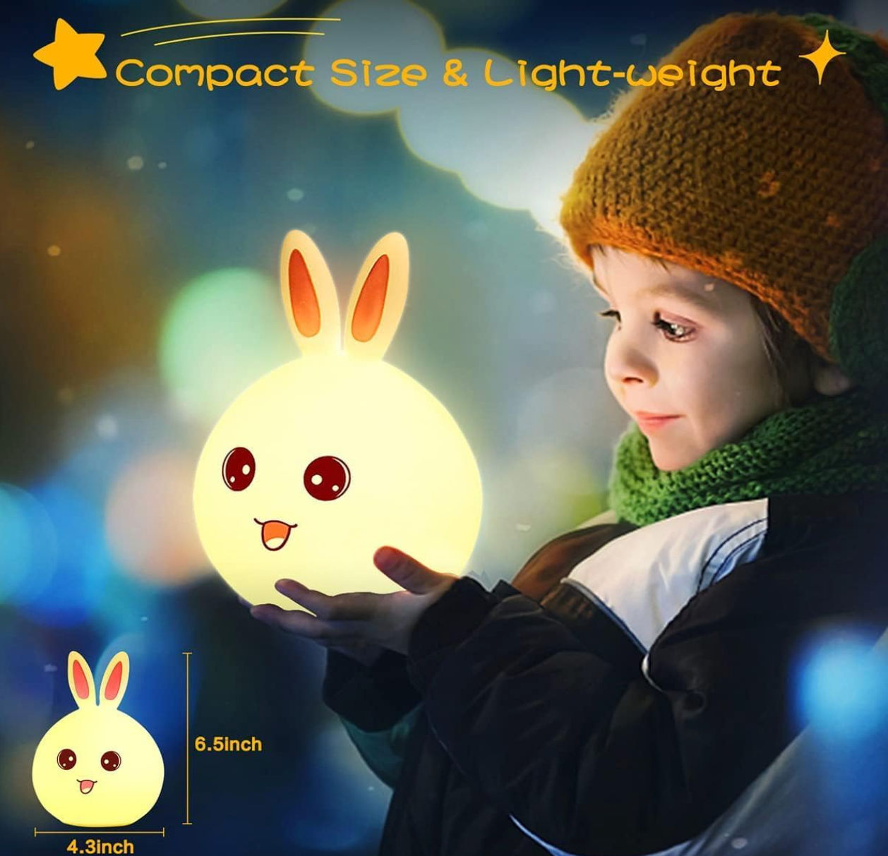 Rabbit Lamp With Multi-Color Modes