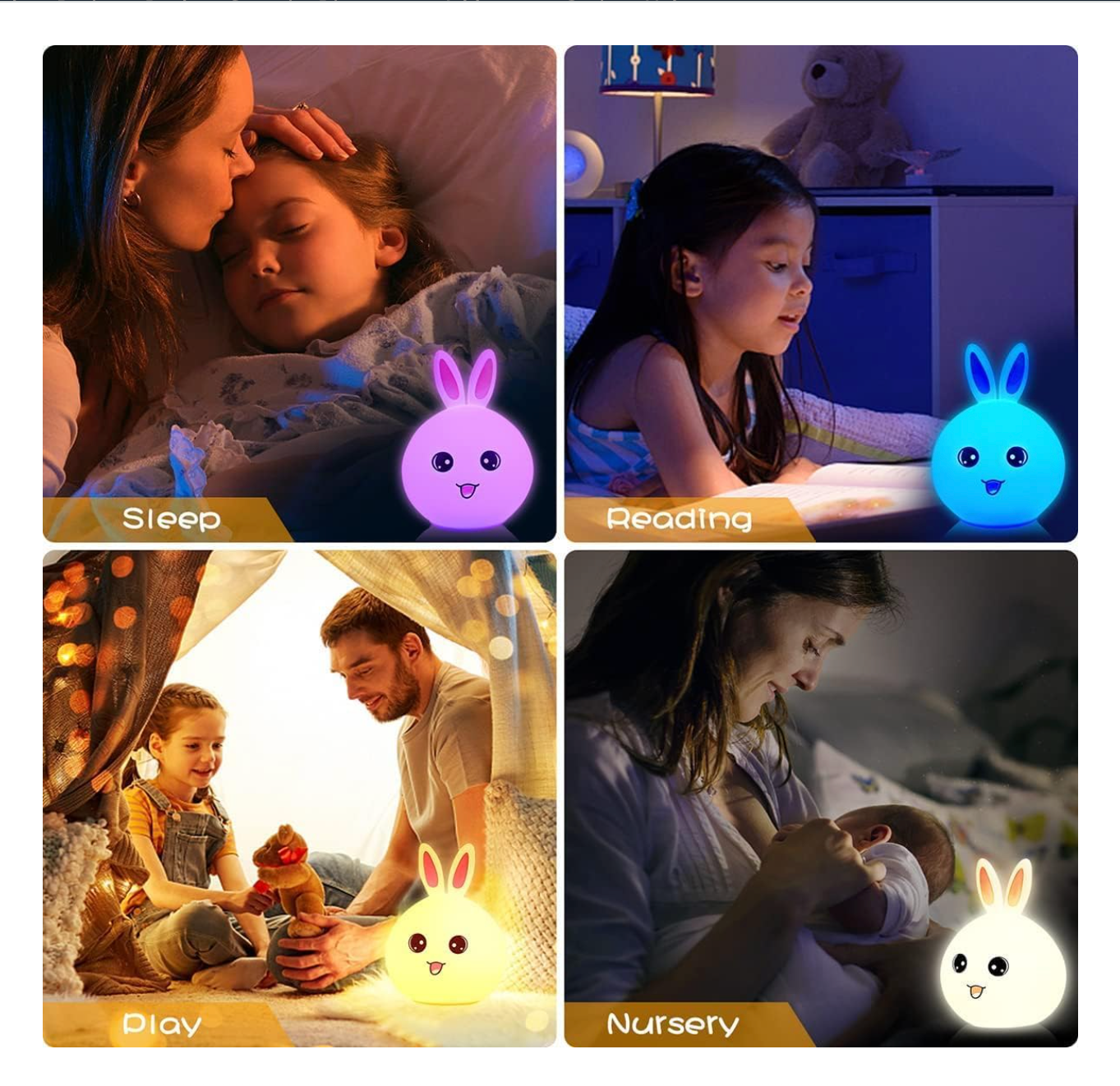 Rabbit Lamp With Multi-Color Modes