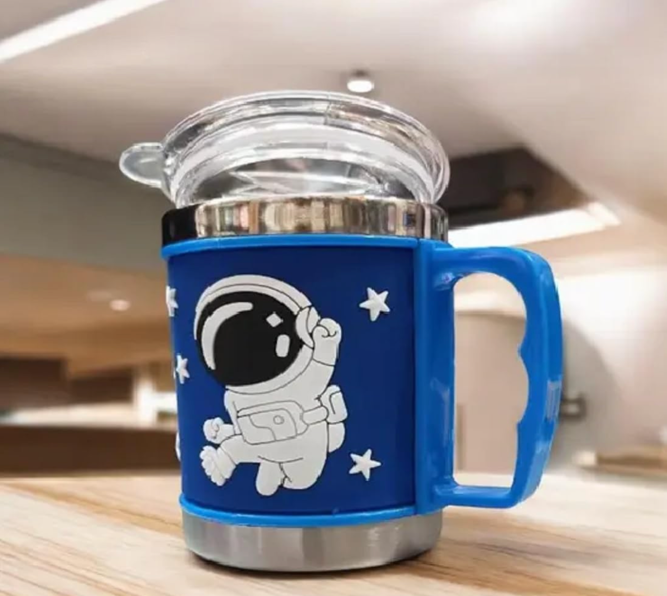 Space Theme Stainless Steel Mug With Lid