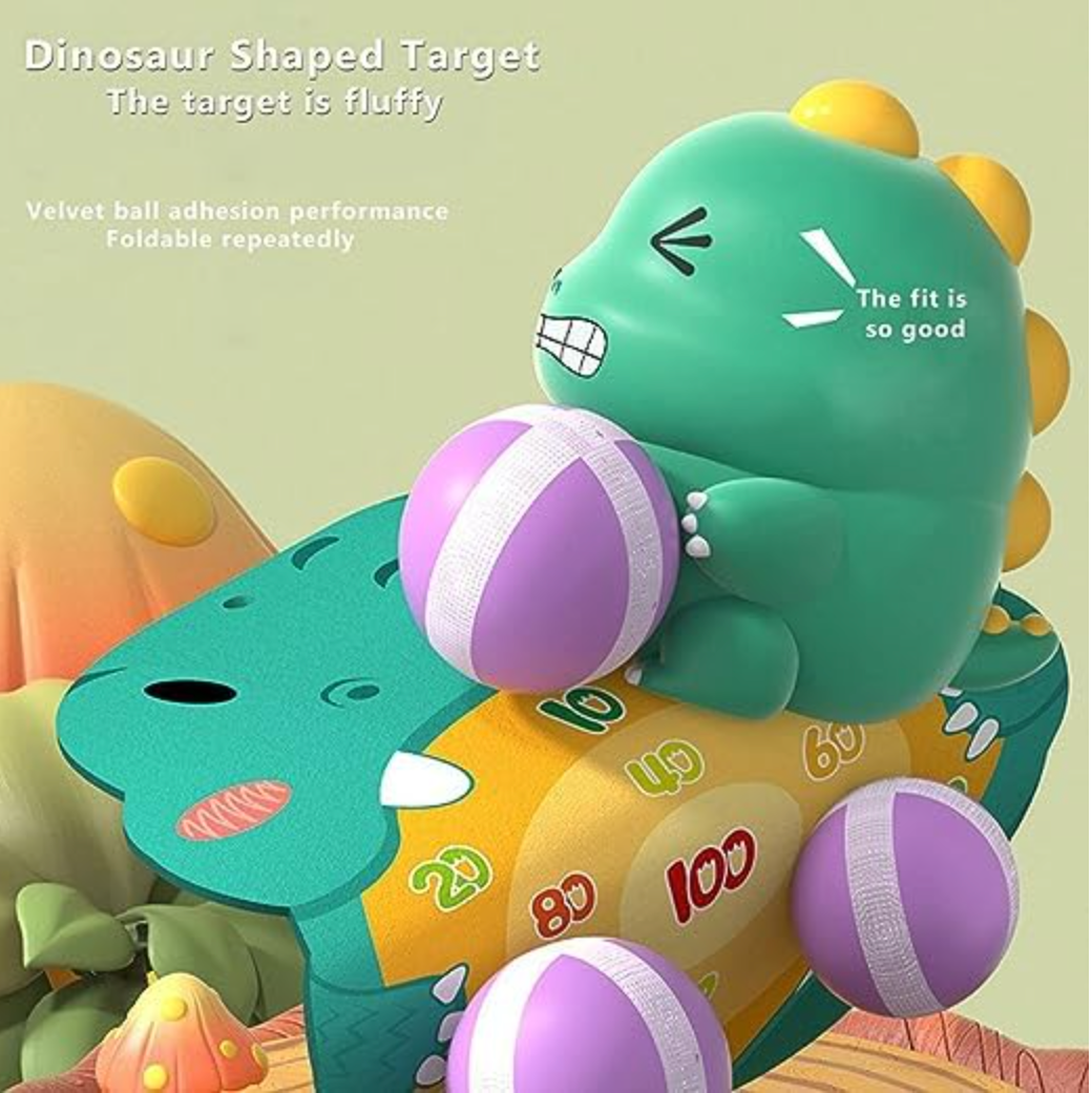 Dinosaur Shooting Gun with Target Board & Soft Balls