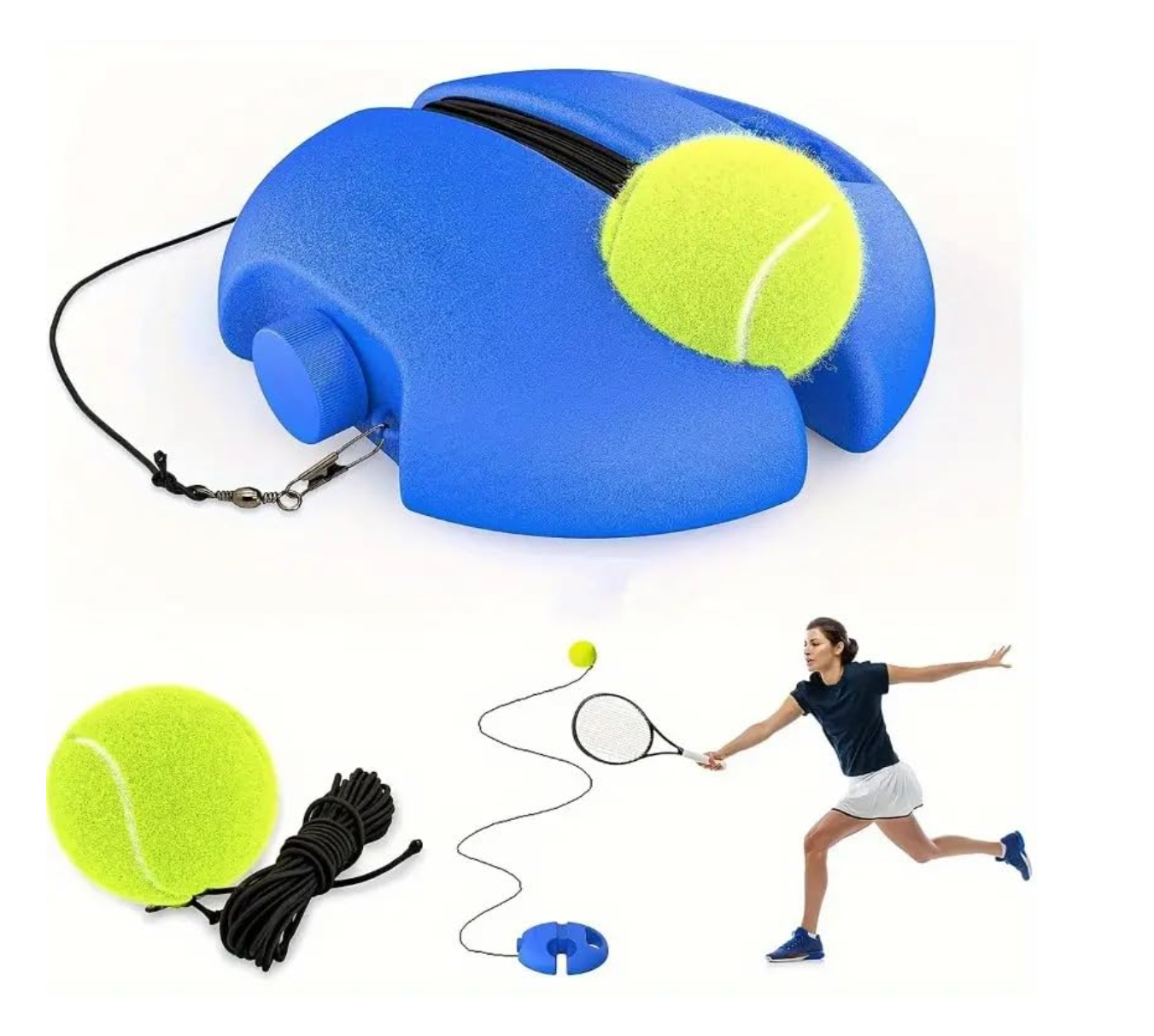 Tennis Trainer Rebound Ball Set (Colour may vary)