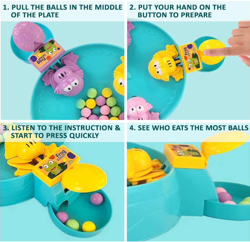 Hungry Frog Indoor Game for Kids (Colour may vary)