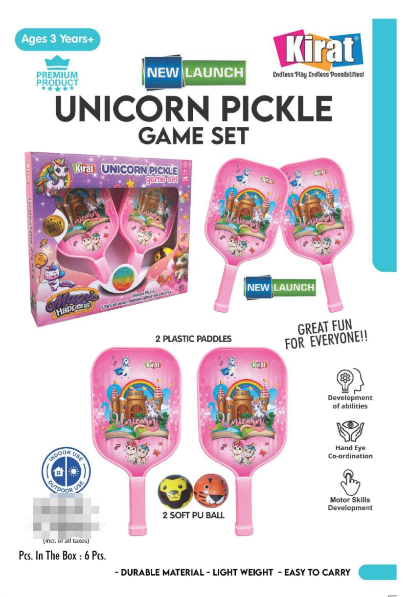 Unicorn Theme Pickle Game Set