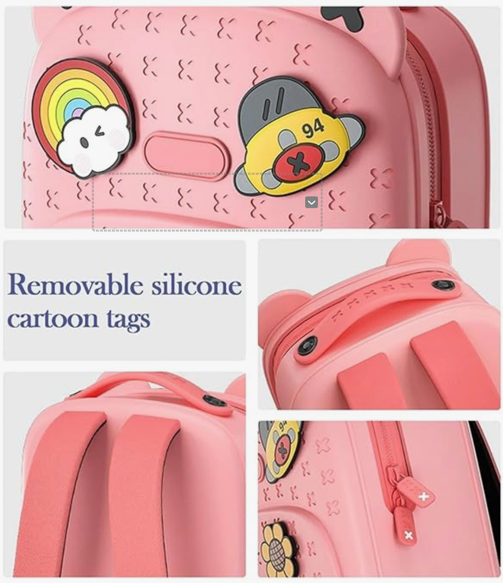 Kids School Bag Soft Plush Backpacks Cartoon Boys Girls Baby(pink)