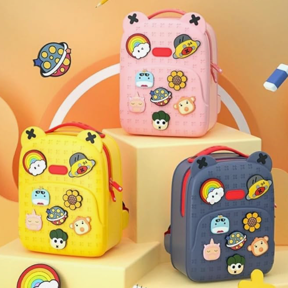 Kids School Bag Soft Plush Backpacks Cartoon Boys Girls Baby