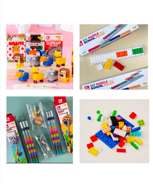 LEGO Combo - Pencil, Scale, Sharpener And Erasers