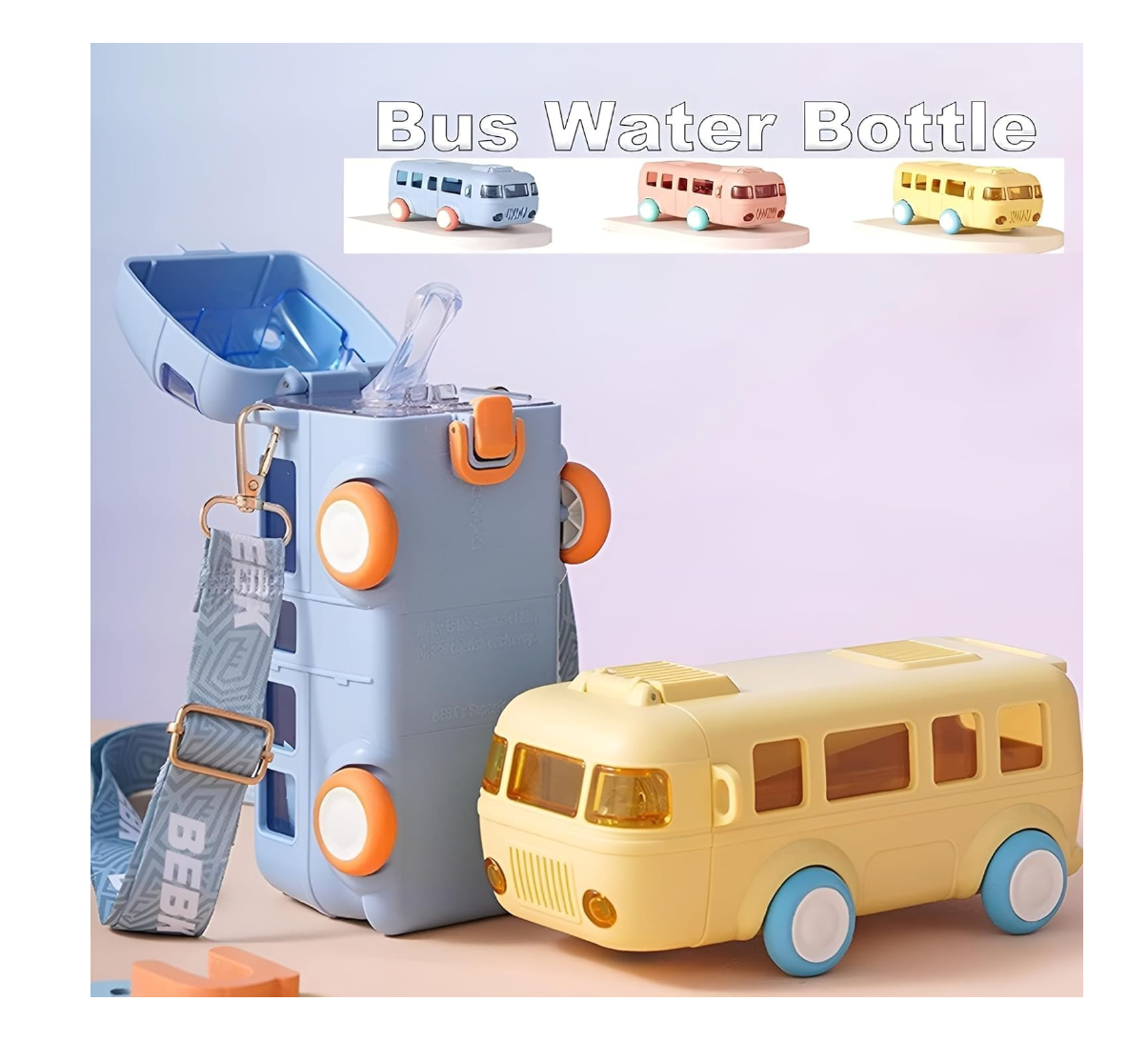 Bus Shaped Water Botlle (Color may vary)
