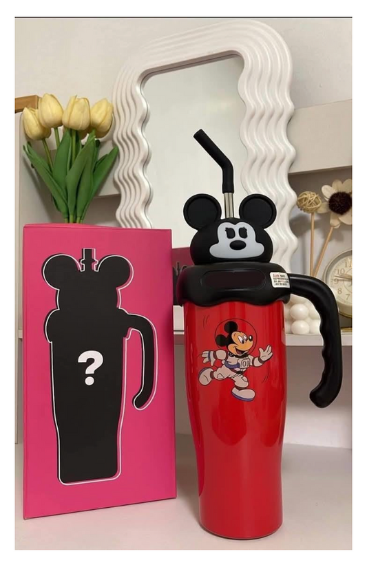 Mickey Mouse Stainless Steel Sipper With Straw