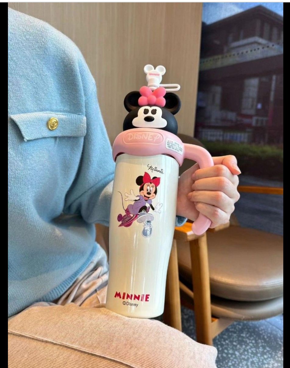 Minnie Mouse Stainless Steel Sipper With Straw