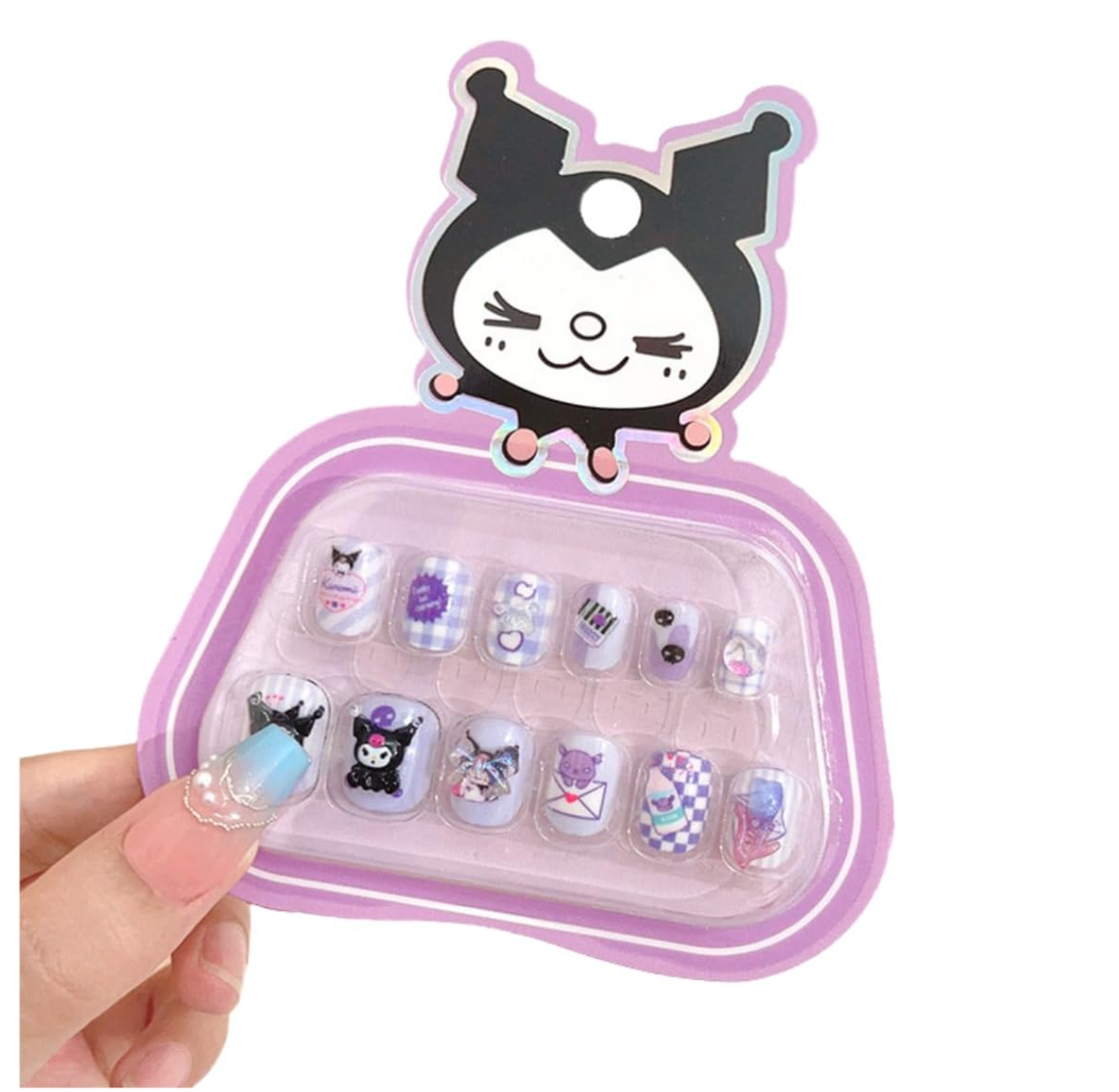 12 Pcs Press On Nails For Kids  - Pack of 2 (Design May Vary)