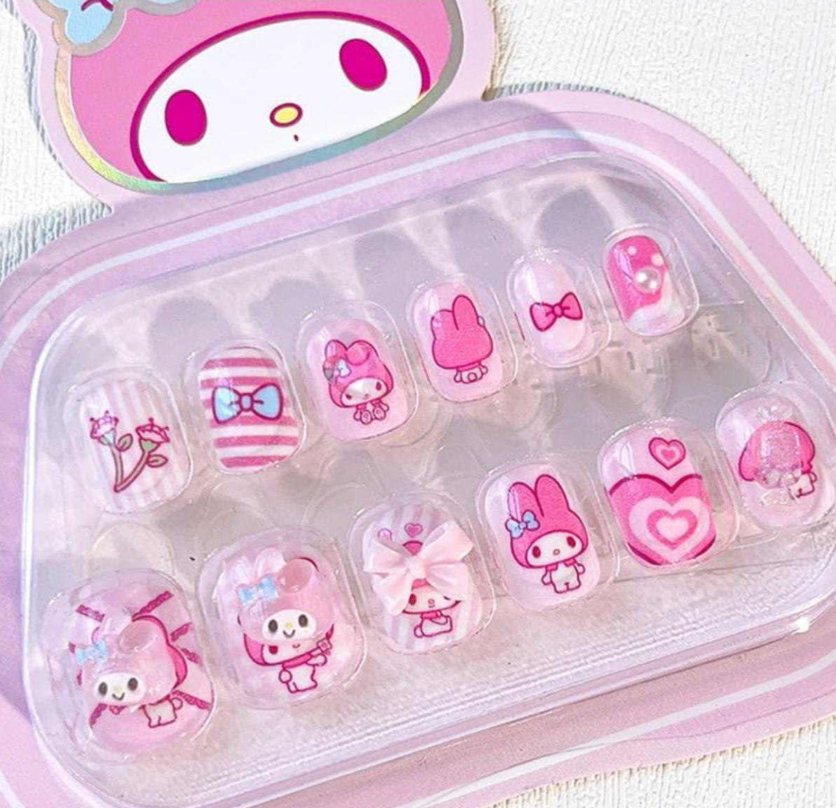 12 Pcs Press On Nails For Kids  - Pack of 2 (Design May Vary)