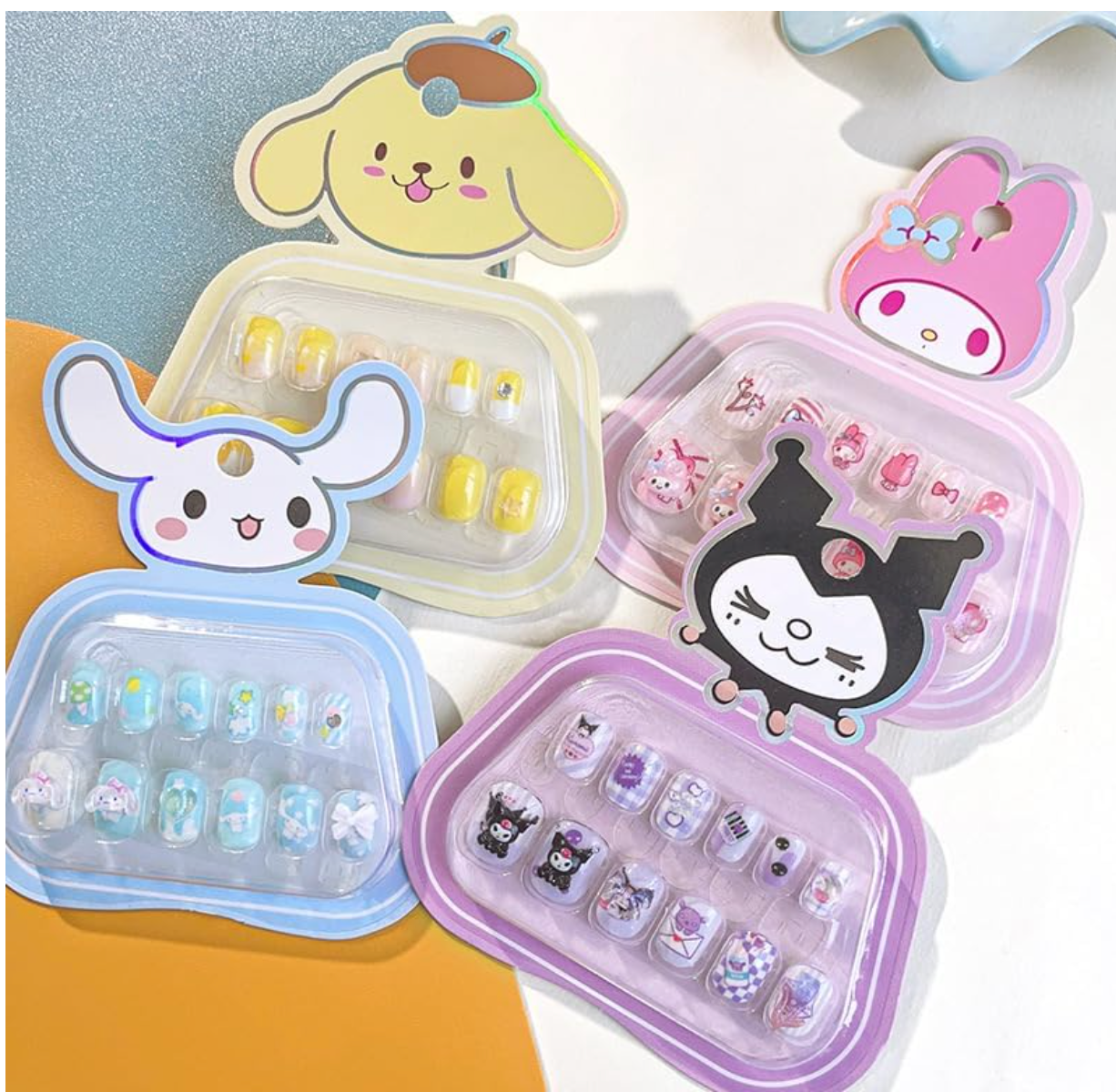 12 Pcs Press On Nails For Kids  - Pack of 2 (Design May Vary)