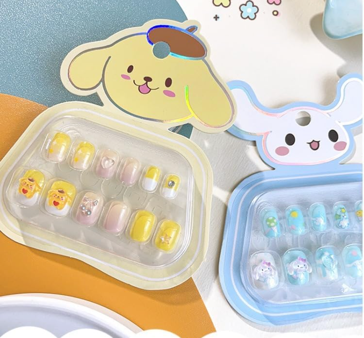 12 Pcs Press On Nails For Kids  - Pack of 2 (Design May Vary)