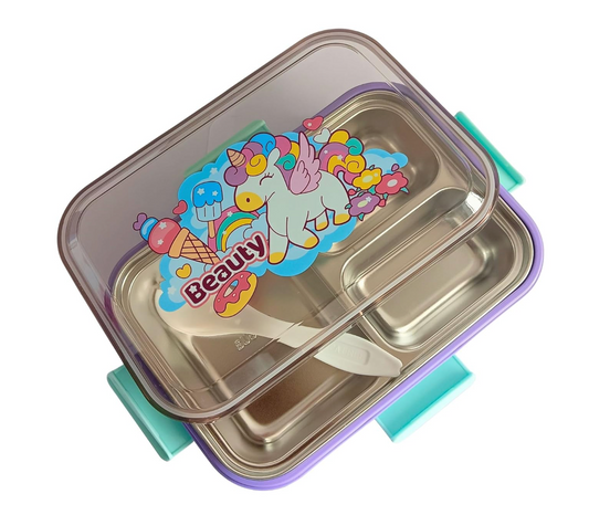 3 Compartment Unicorn Lunch Box