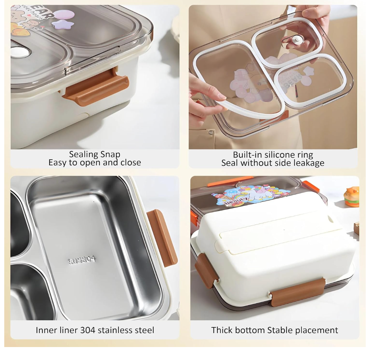 3 Compartment Space Lunch Box