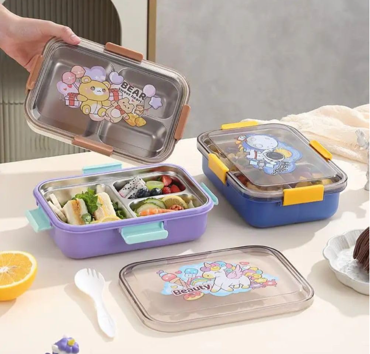 3 Compartment Space Lunch Box