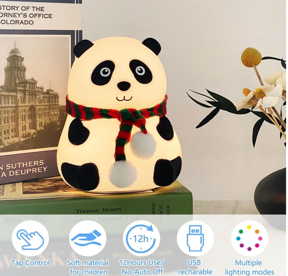 Panda Lamp With Multi-Color Modes