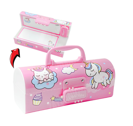 Unicorn Pencil Box With Lock