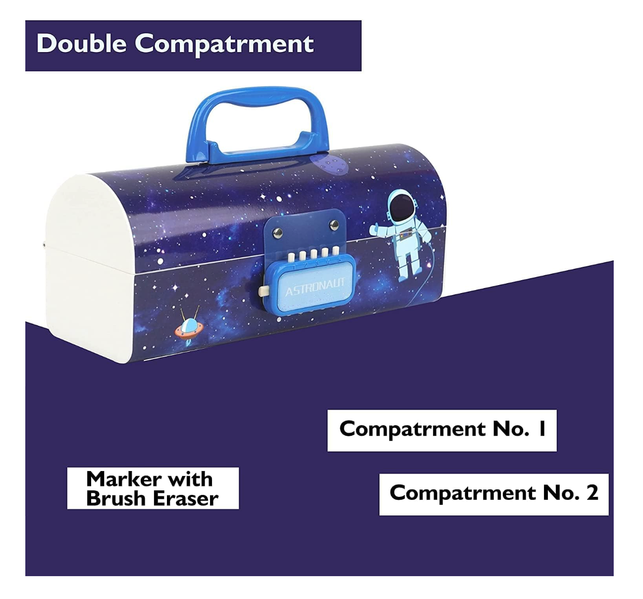 Space Pencil Box With Lock