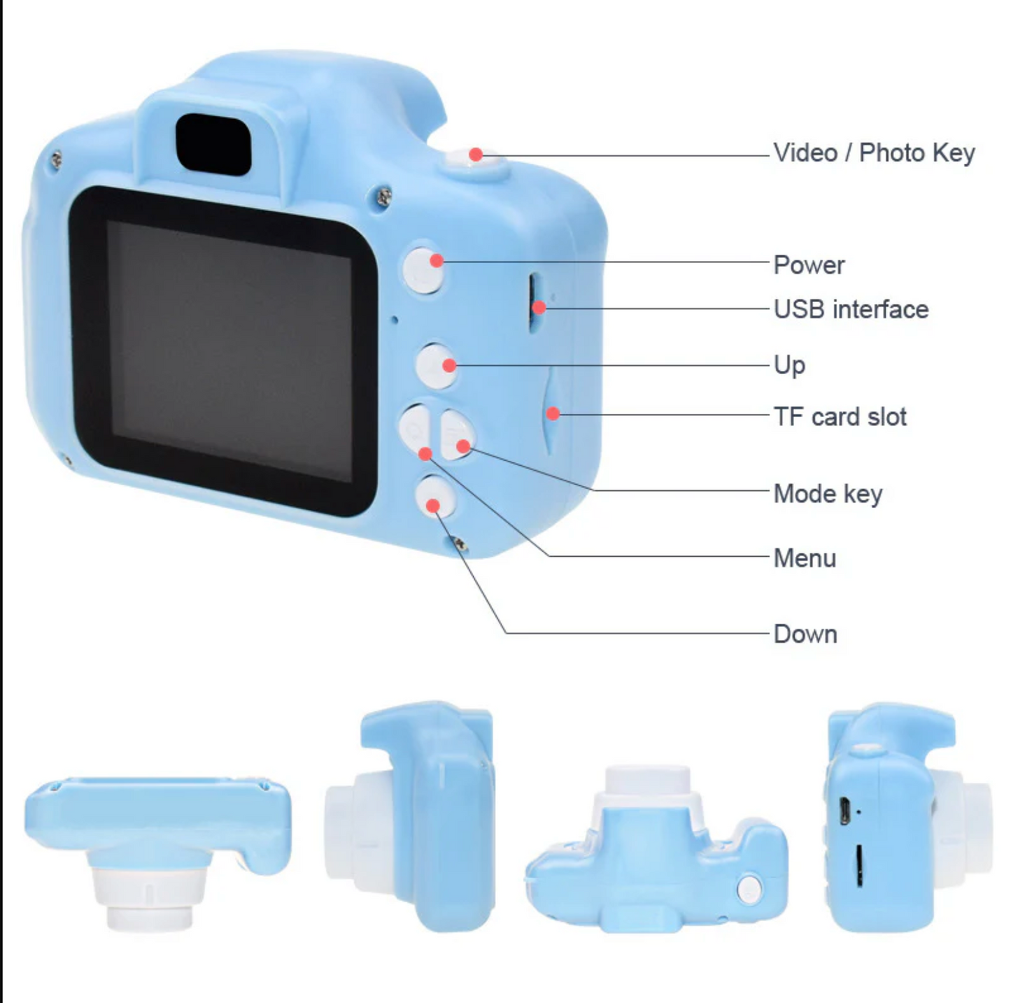 Kids Mini Portable Camera (Color may vary)