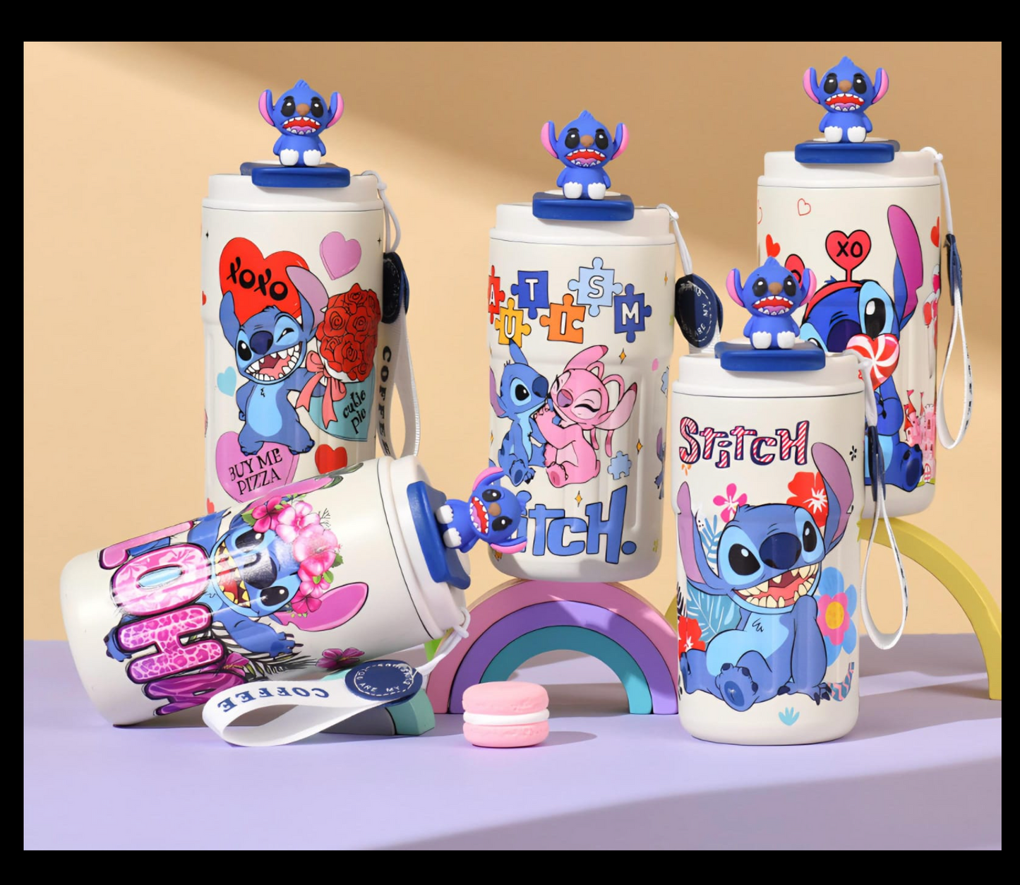 Stainless Steel Stitch Coffee Tumbler, Capacity: 450 ML