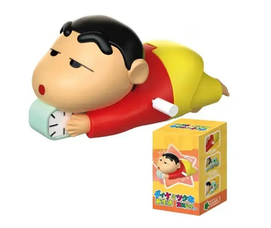 Shinchan Manual Clockwork Toy, 5CM Anime Character, Crawling Push Toy, Children's Birthday Gift Figure, Red and Yellow