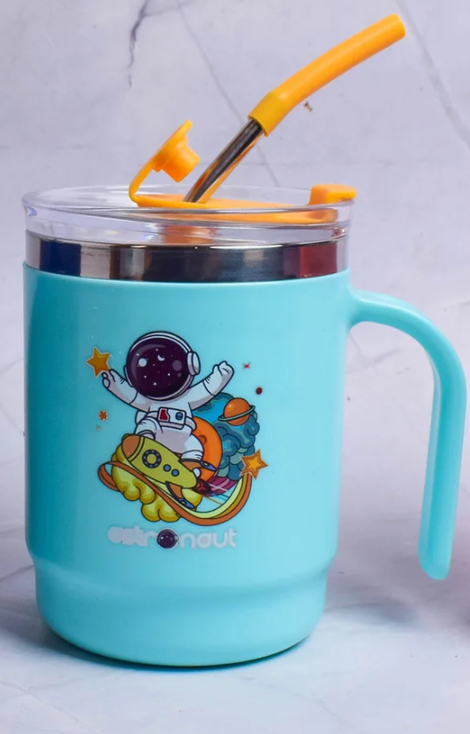 Stainless Steel Insulated Mug With Lid And Straw