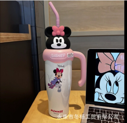 Minnie Mouse Stainless Steel Sipper With Straw