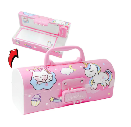 Unicorn Pencil Box With Lock
