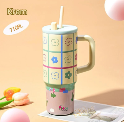 Kawaii Handle Straw Cup